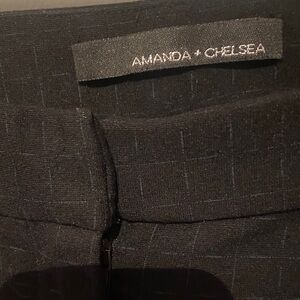 Amanda & Chelsea Black and blue plaid Trousers stretch, cropped size 10